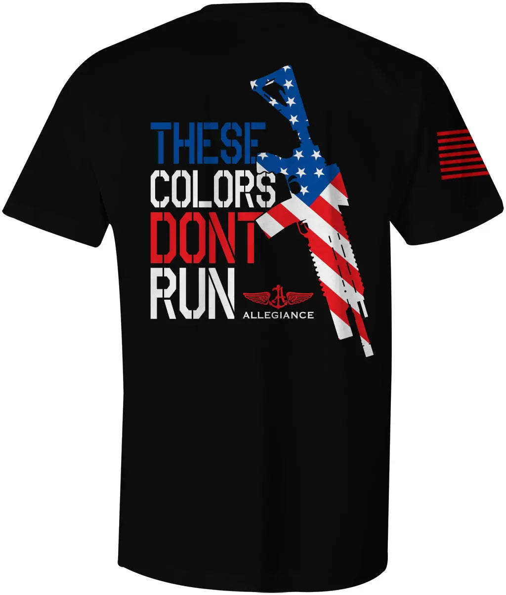 Don't Run Back Hit Tee - Back - Black - Allegiance Clothing