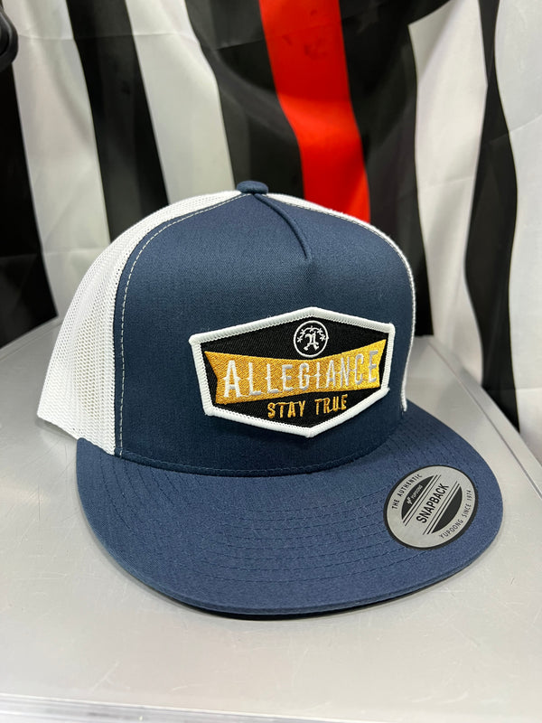 Captain Gold Trucker-WHT/BLUE